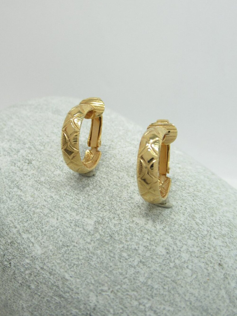 Vintage clip on hoop earrings